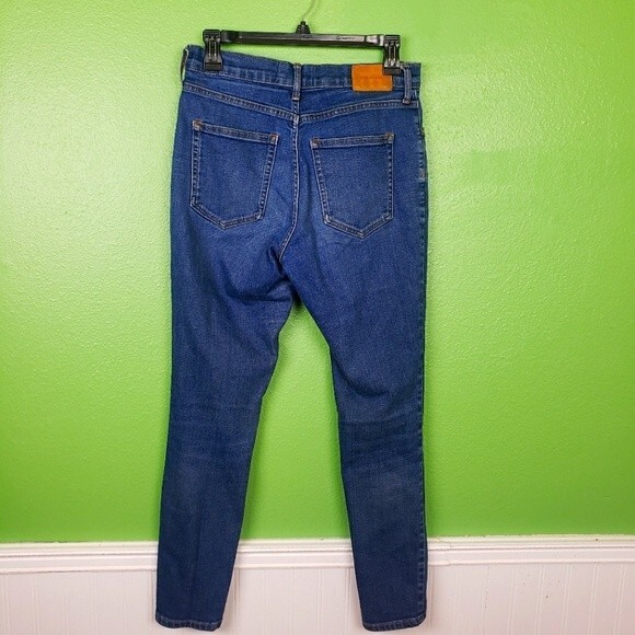 Everlane Women's High Rise Comfy Stretchy Denim Tappered Jeans SZ 28 Reg - Picture 4 of 10